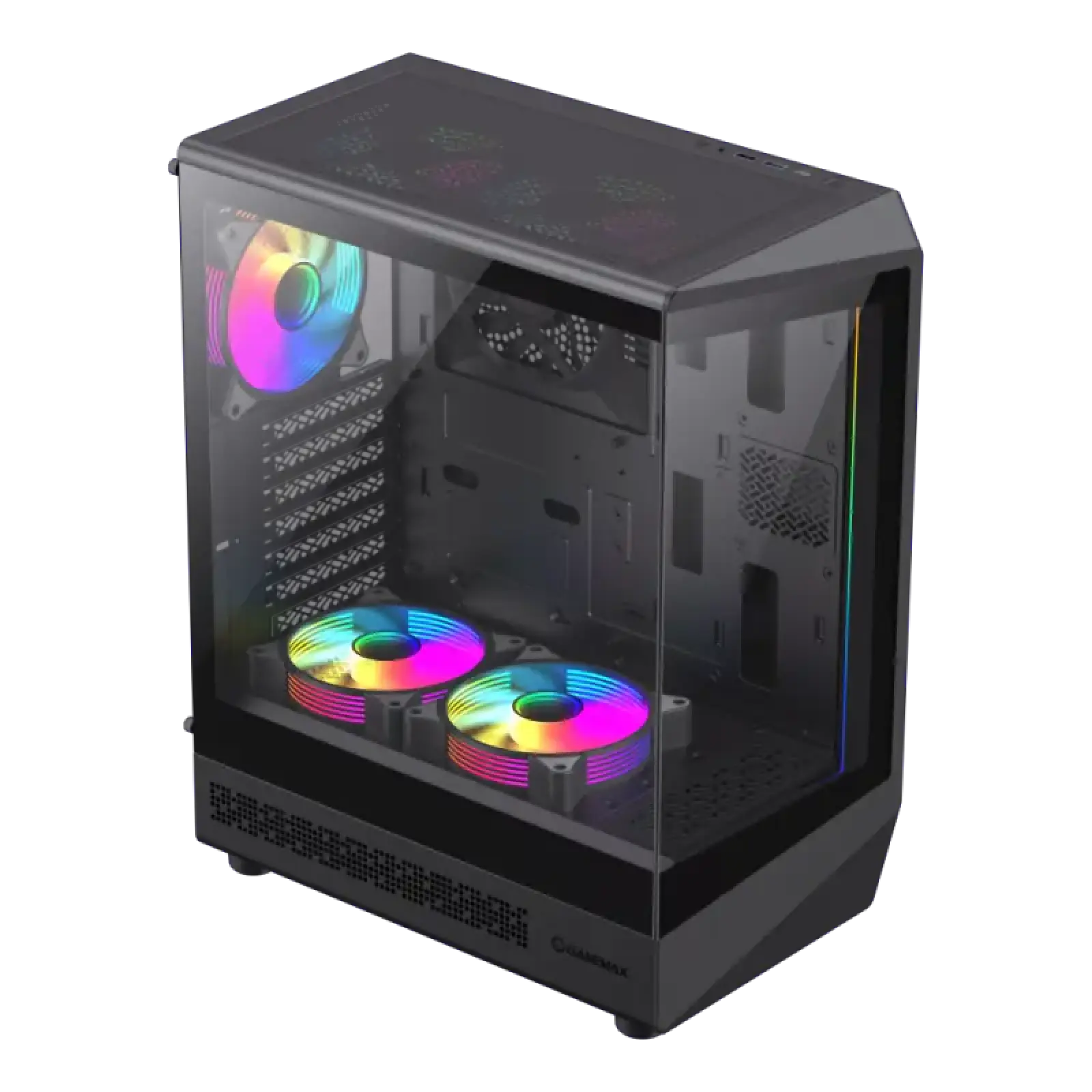 Корпус GAMEMAX комп'ютерний Midi ATX без блока живлення ATX, M-ATX, ITX, Tempered Glass, COC Turbo Fan Vista COC AB UA