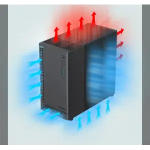 Корпус GAMEMAX комп'ютерний Midi ATX без блока живлення ATX,M-ATX,ITX,ABS ,Mesh,USB3.0x2,Type-C(Gen2) P30 BK UA