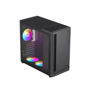 Корпус GAMEMAX комп'ютерний Midi ATX без блока живлення ATX,M-ATX,ITX,ABS ,Mesh,USB3.0x2,Type-C(Gen2) P30 BK UA