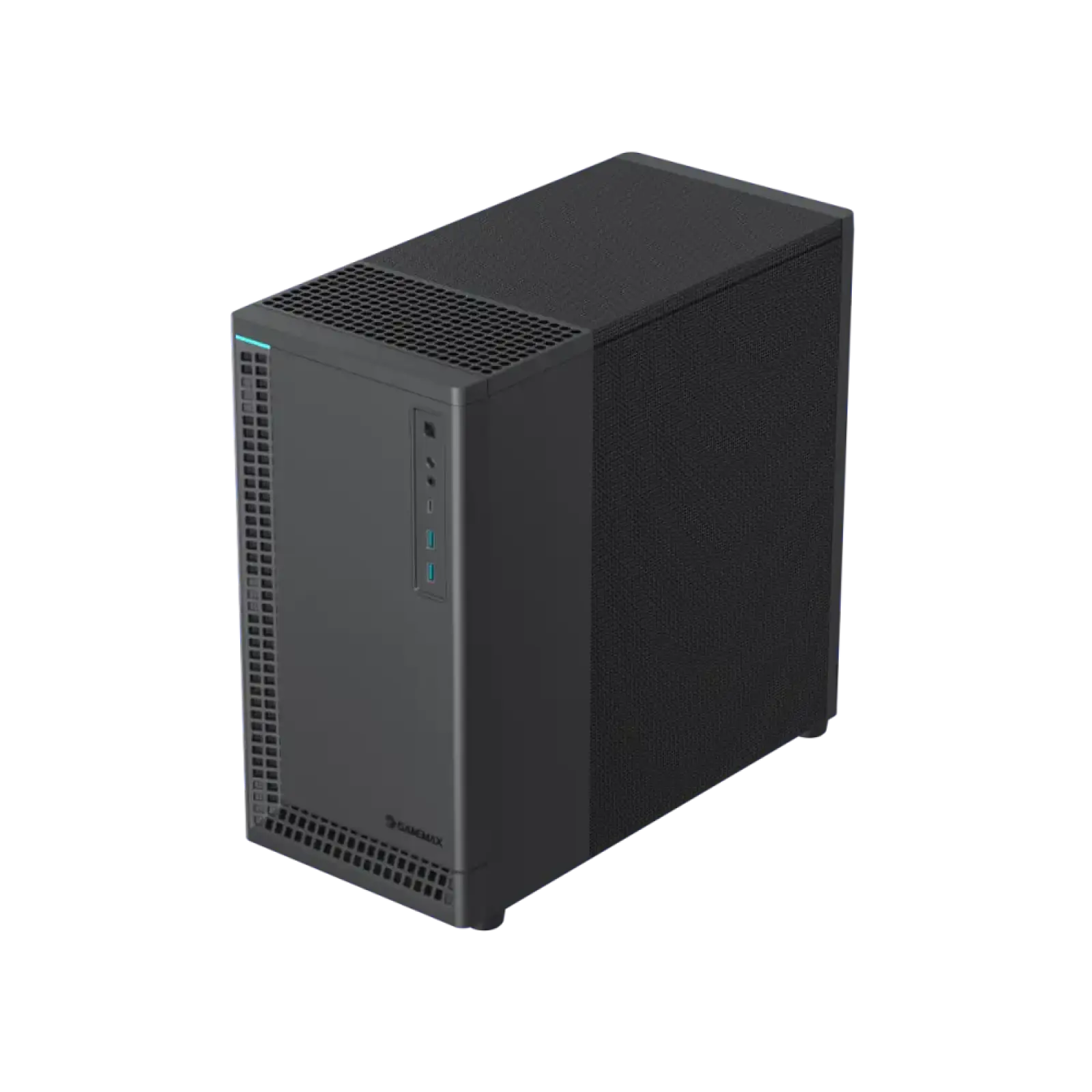 Корпус GAMEMAX комп'ютерний Midi ATX без блока живлення ATX,M-ATX,ITX,ABS ,Mesh,USB3.0x2,Type-C(Gen2) P30 BK UA