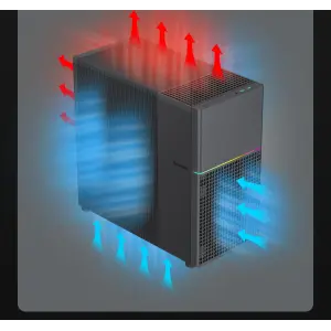 Корпус GAMEMAX комп'ютерний Midi ATX без блока живлення ATX,M-ATX,ITX,ABS ,Mesh,USB3.0x2,Type-C(Gen2) P31 BK UA