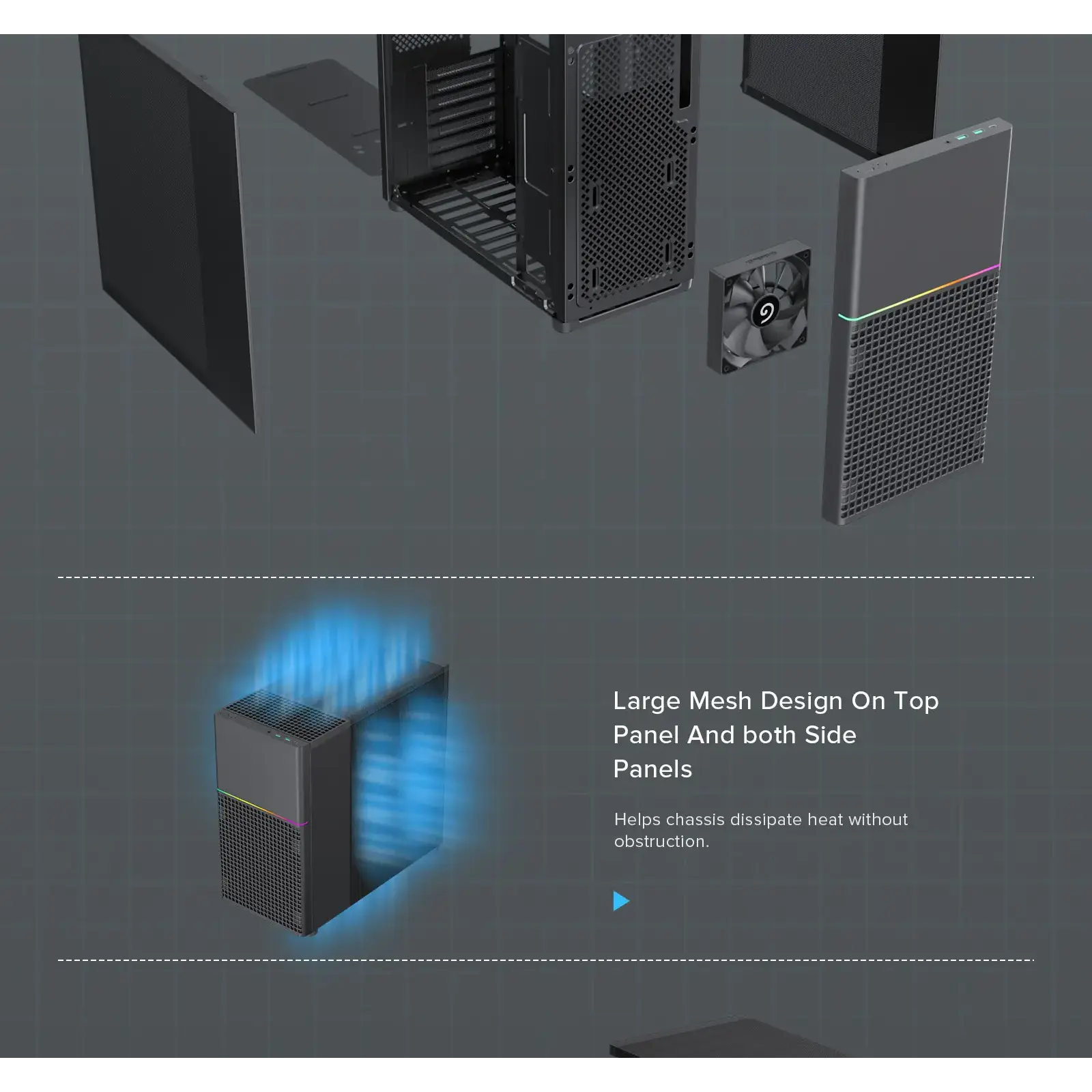 Корпус GAMEMAX комп'ютерний Midi ATX без блока живлення ATX,M-ATX,ITX,ABS ,Mesh,USB3.0x2,Type-C(Gen2) P31 BK UA