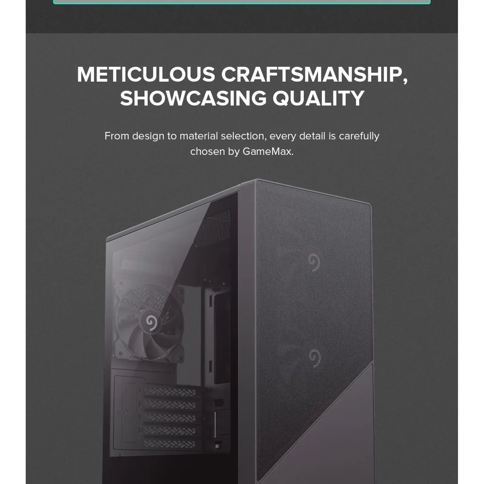 Корпус GAMEMAX комп'ютерний Mini Tower без блока живлення M-ATX, ITX,Tempered Glass,Mesh,USB2.0x1,USB3.0x1,T Focus MB UA