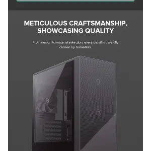 Корпус GAMEMAX комп'ютерний Mini Tower без блока живлення M-ATX, ITX,Tempered Glass,Mesh,USB2.0x1,USB3.0x1,T Focus MB UA