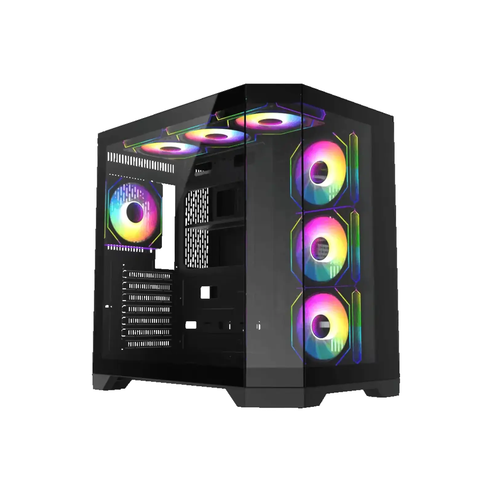 Корпус GAMEMAX комп'ютерний Midi ATX без блока живлення X,M-ATX, ITX,Tempered Glass,Metal cover, USB2.0x1 HYPE-A Black UA