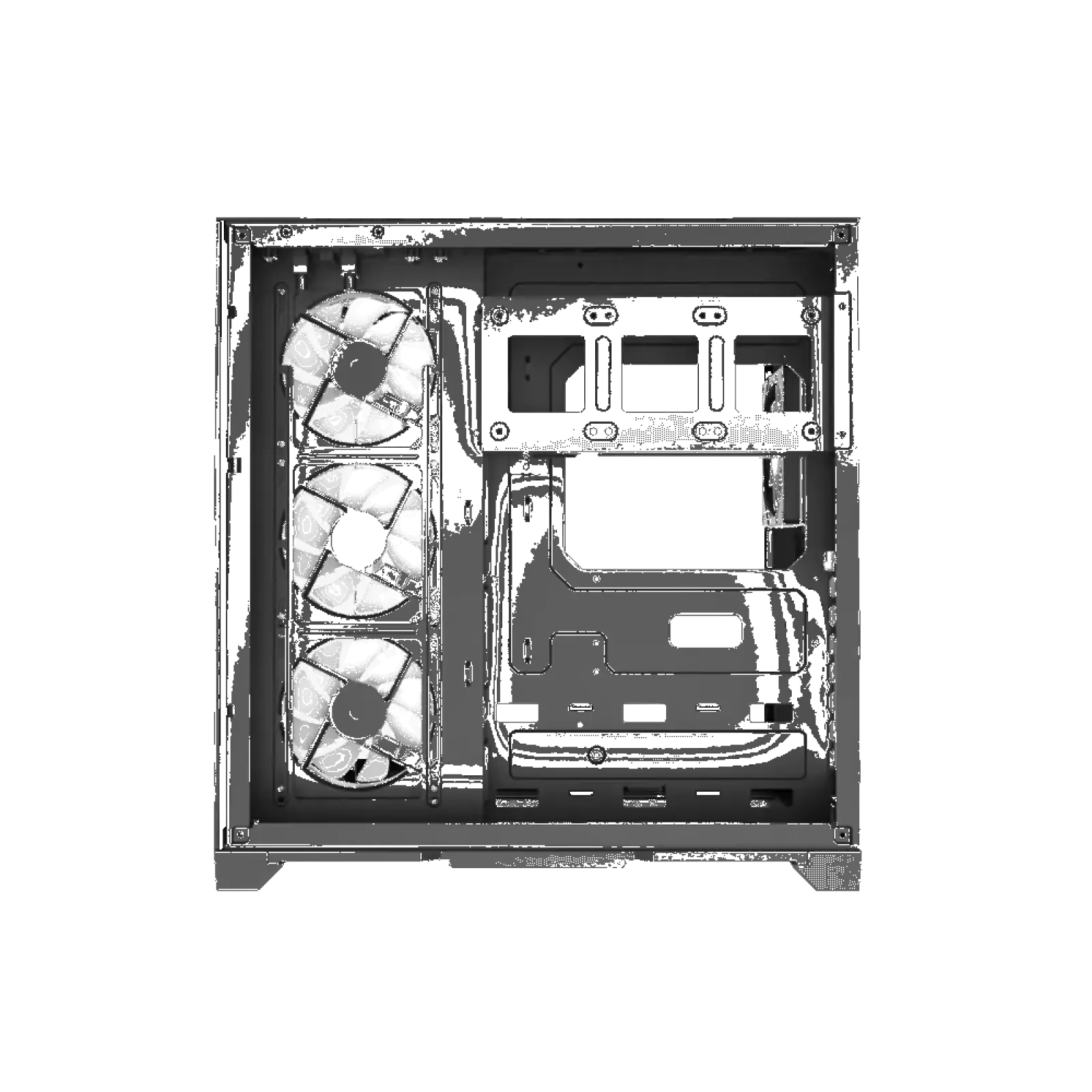 Корпус GAMEMAX комп'ютерний Midi ATX без блока живлення X,M-ATX, ITX,Tempered Glass,Metal cover, USB2.0x1 HYPE-A Black UA