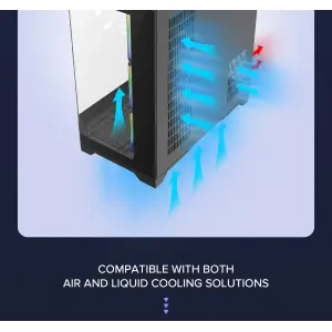 Корпус GAMEMAX комп'ютерний Midi ATX без блока живлення X,M-ATX, ITX,Tempered Glass,Metal cover, USB2.0x1 HYPE-A Black UA