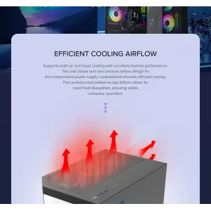 Корпус GAMEMAX комп'ютерний Midi ATX без блока живлення X,M-ATX, ITX,Tempered Glass,Metal cover, USB2.0x1 HYPE-A Black UA