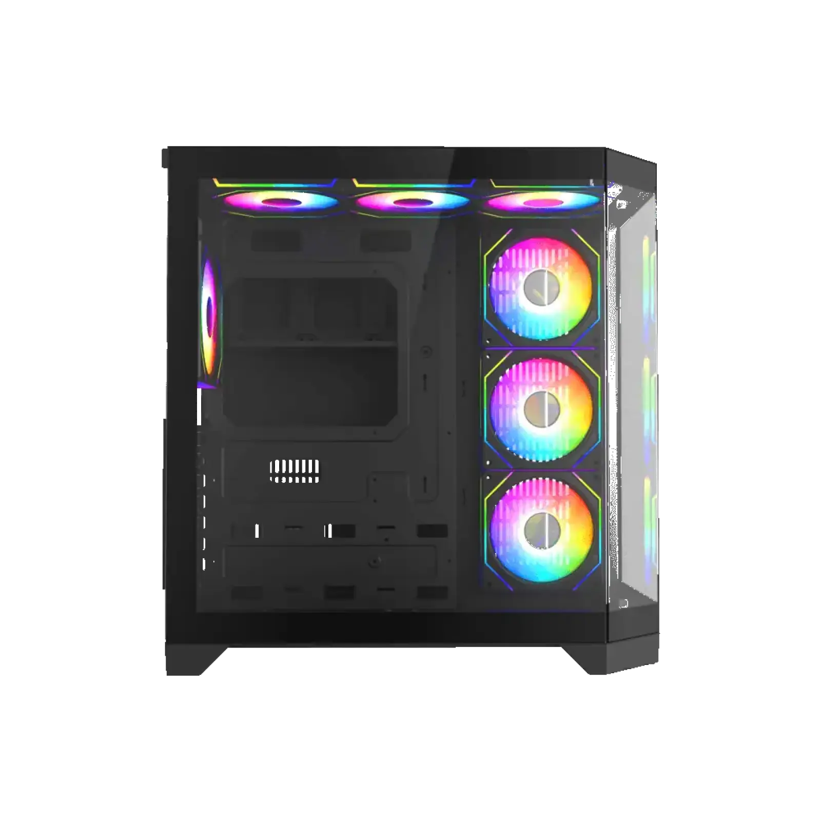 Корпус GAMEMAX комп'ютерний Midi ATX без блока живлення X,M-ATX, ITX,Tempered Glass,Metal cover, USB2.0x1 HYPE-A Black UA