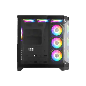 Корпус GAMEMAX комп'ютерний Midi ATX без блока живлення X,M-ATX, ITX,Tempered Glass,Metal cover, USB2.0x1 HYPE-A Black UA