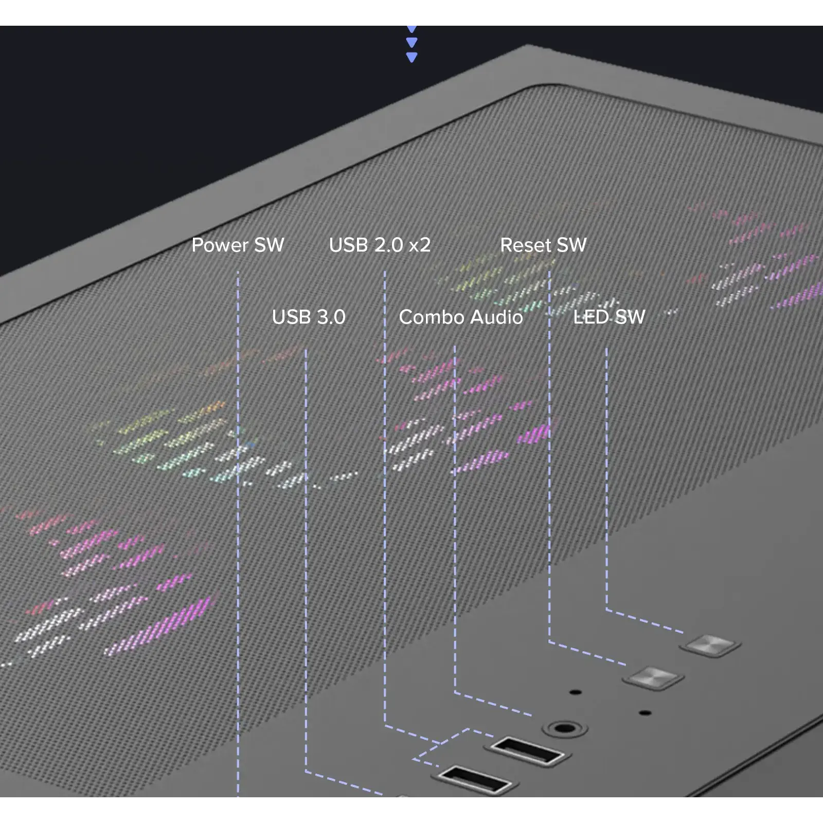 Корпус GAMEMAX комп'ютерний Midi ATX без блока живлення X,M-ATX, ITX,Tempered Glass,Metal cover, USB2.0x1 HYPE-A Black UA