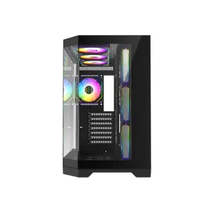 Корпус GAMEMAX комп'ютерний Midi ATX без блока живлення X,M-ATX, ITX,Tempered Glass,Metal cover, USB2.0x1 HYPE-A Black UA