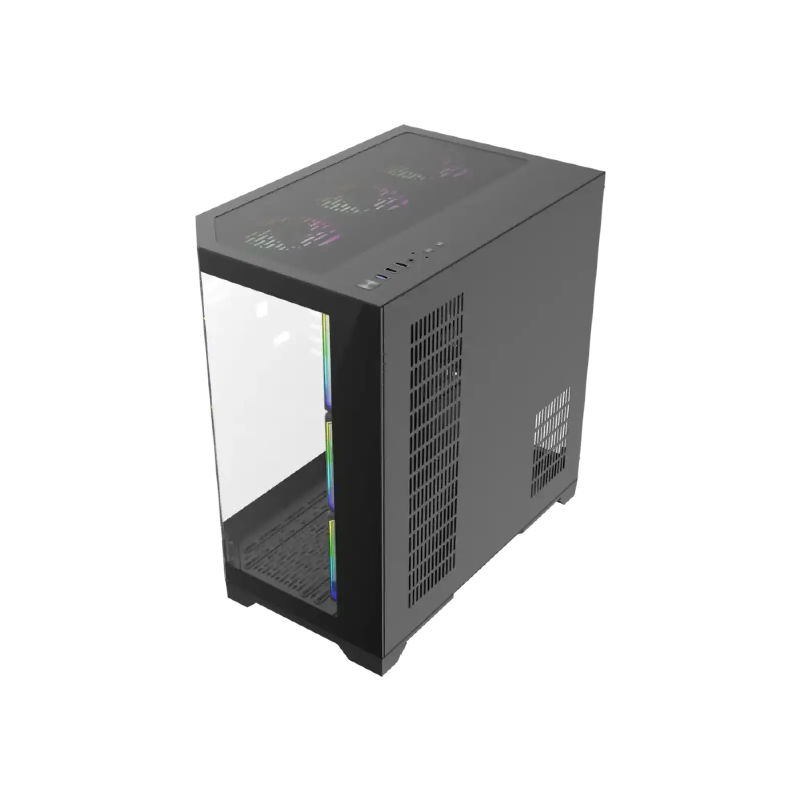 Корпус GAMEMAX комп'ютерний Midi ATX без блока живлення X,M-ATX, ITX,Tempered Glass,Metal cover, USB2.0x1 HYPE-A Black UA