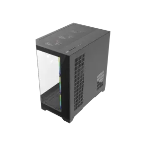 Корпус GAMEMAX комп'ютерний Midi ATX без блока живлення X,M-ATX, ITX,Tempered Glass,Metal cover, USB2.0x1 HYPE-A Black UA