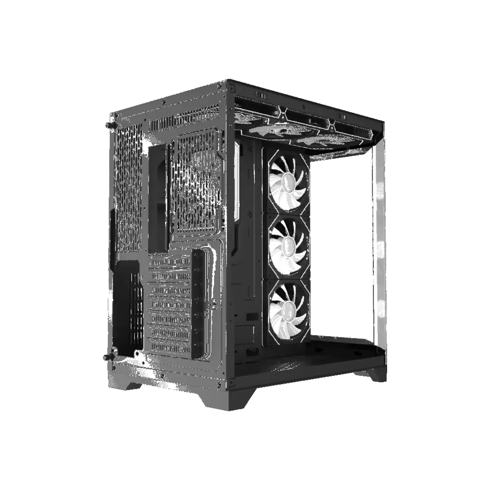 Корпус GAMEMAX комп'ютерний Midi ATX без блока живлення X,M-ATX, ITX,Tempered Glass,Metal cover, USB2.0x1 HYPE-A Black UA