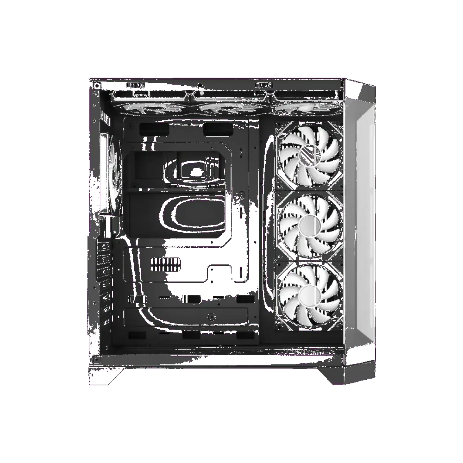 Корпус GAMEMAX комп'ютерний Midi ATX без блока живлення X,M-ATX, ITX,Tempered Glass,Metal cover, USB2.0x1 HYPE-A Black UA