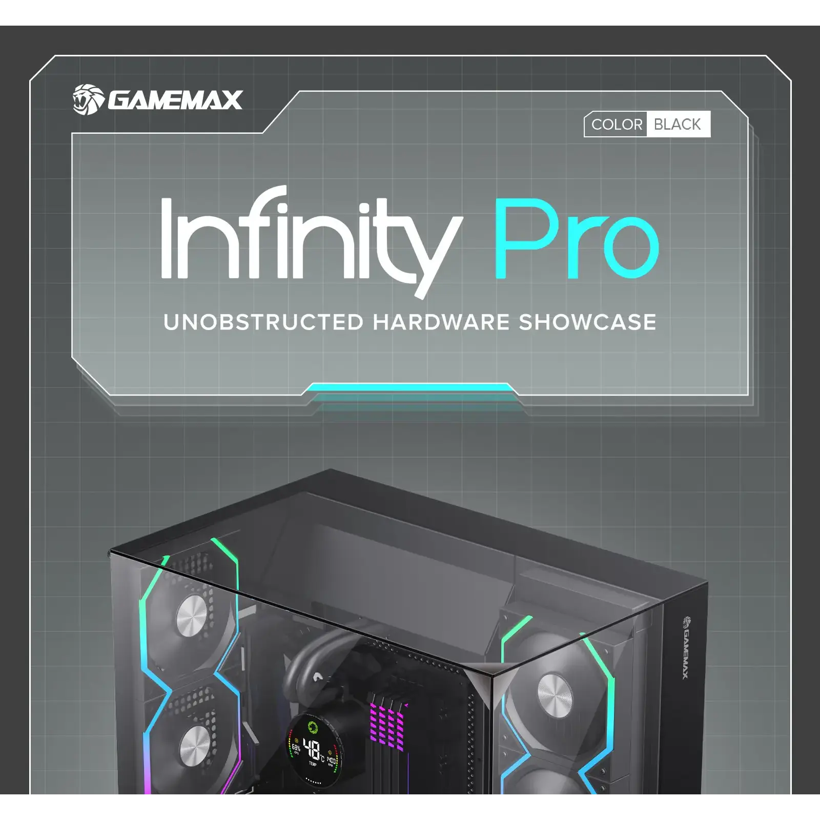 Корпус Gamemax Infinity Pro BK б/БП UA