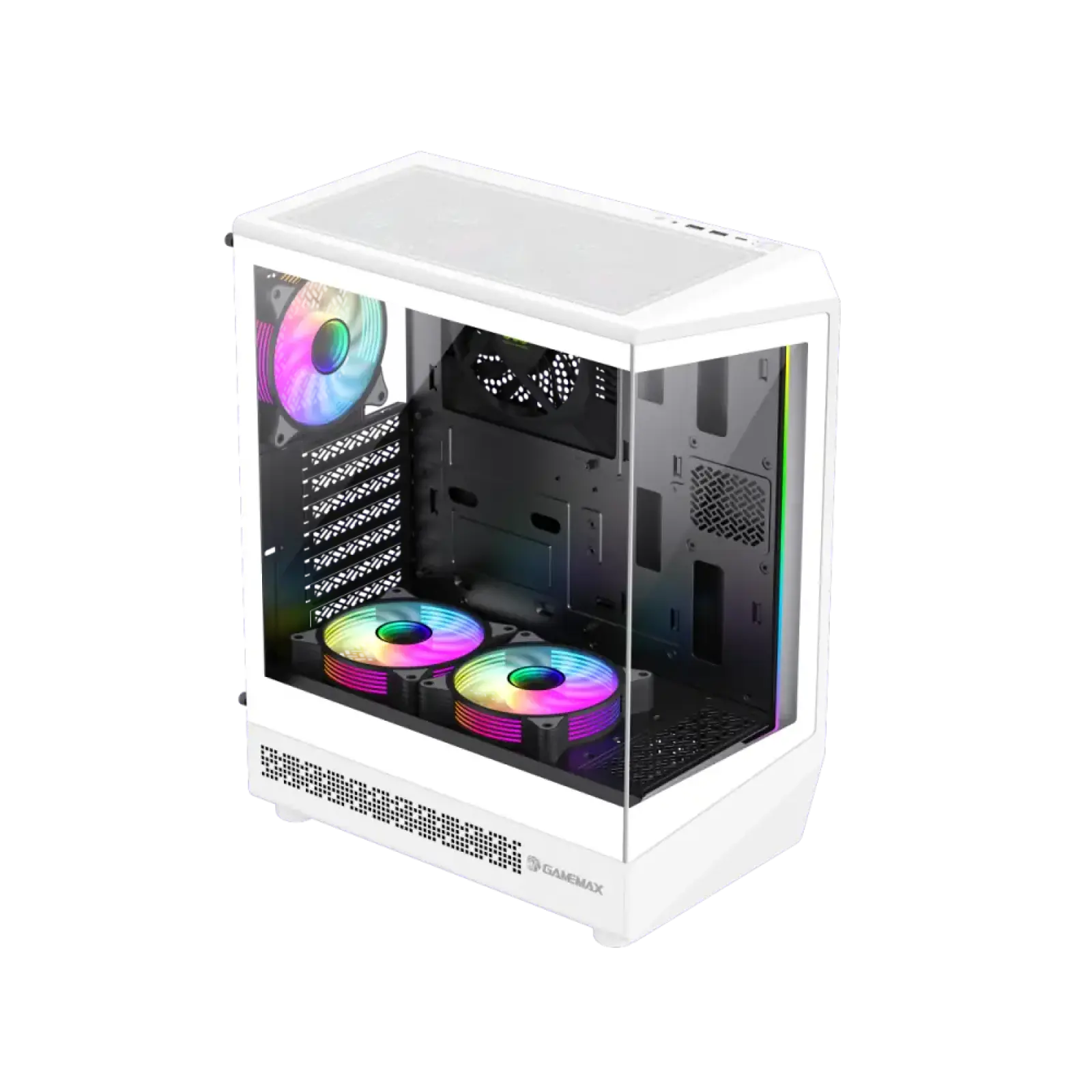 Корпус GAMEMAX комп'ютерний Midi ATX без блока живлення ATX, M-ATX, ITX, Tempered Glass, COC Turbo Fan VISTA COC AW UA