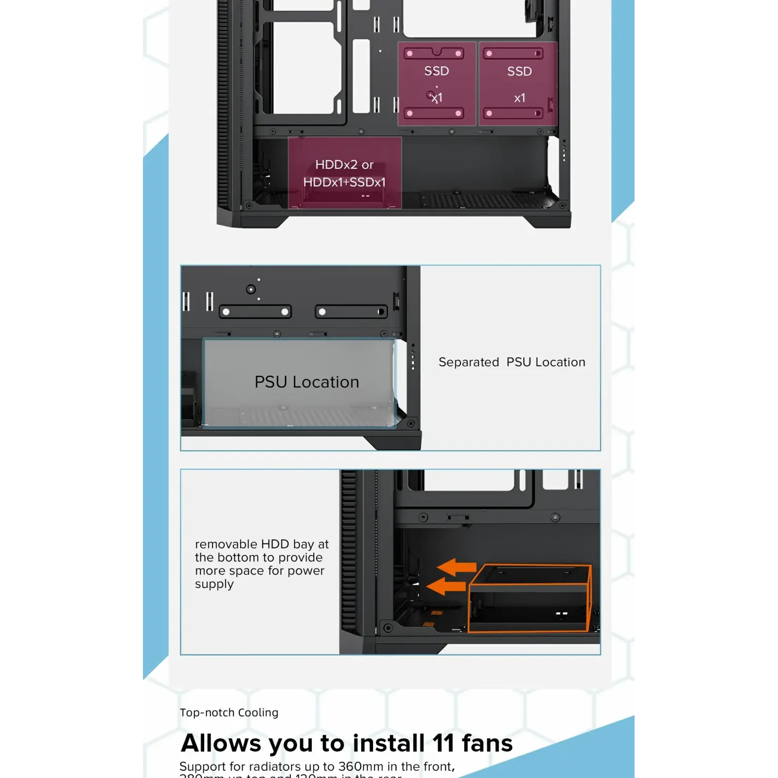 Корпус GAMEMAX Micro ATX без блока живлення , закалене скл о Destroyer MB UA