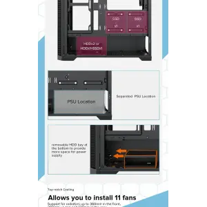 Корпус GAMEMAX Micro ATX без блока живлення , закалене скл о Destroyer MB UA