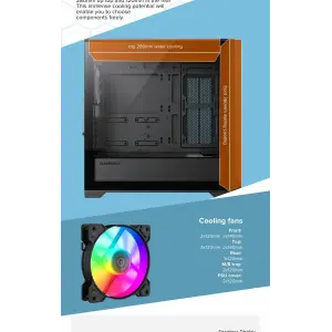 Корпус GAMEMAX Micro ATX без блока живлення , закалене скл о Destroyer MB UA
