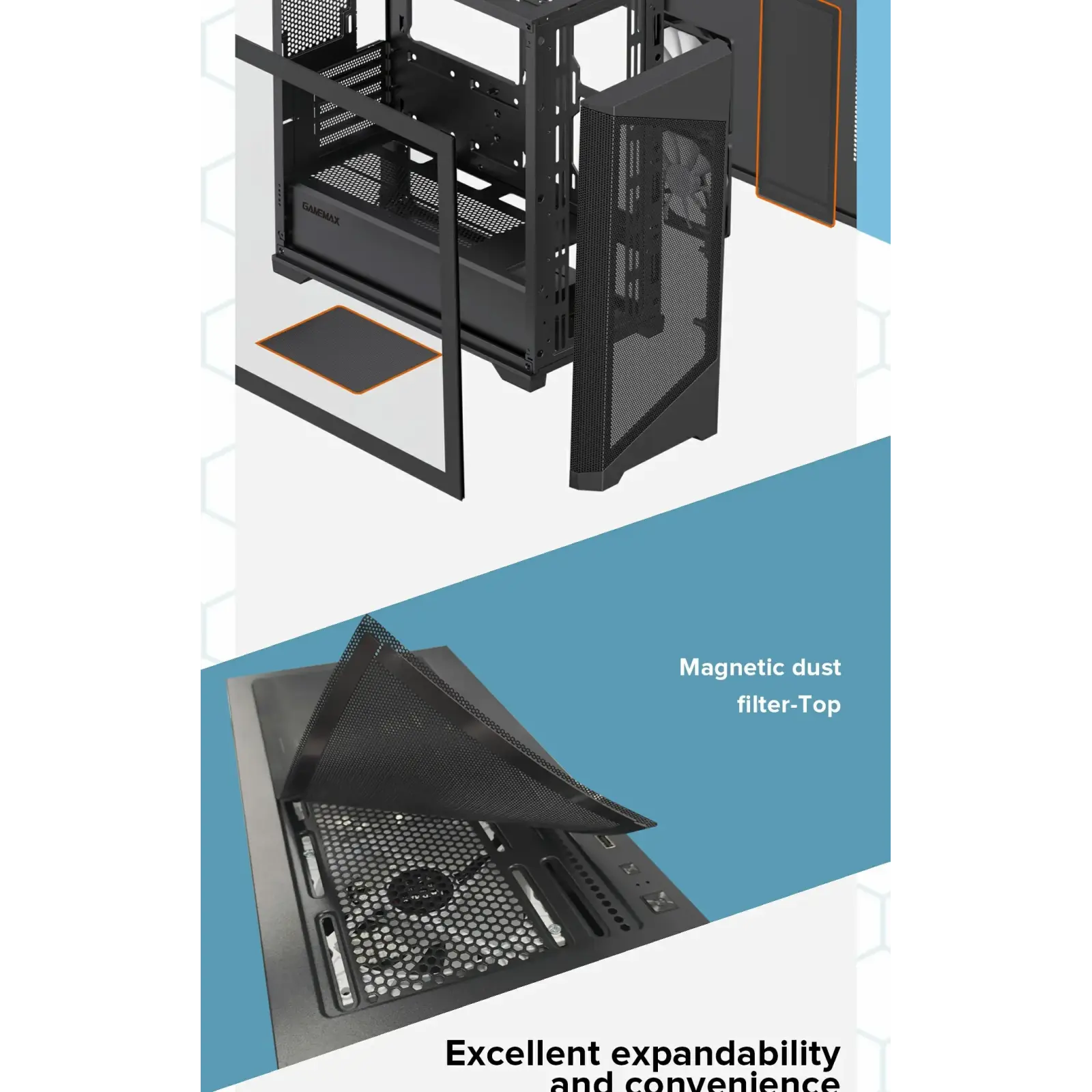 Корпус GAMEMAX Micro ATX без блока живлення , закалене скл о Destroyer MB UA