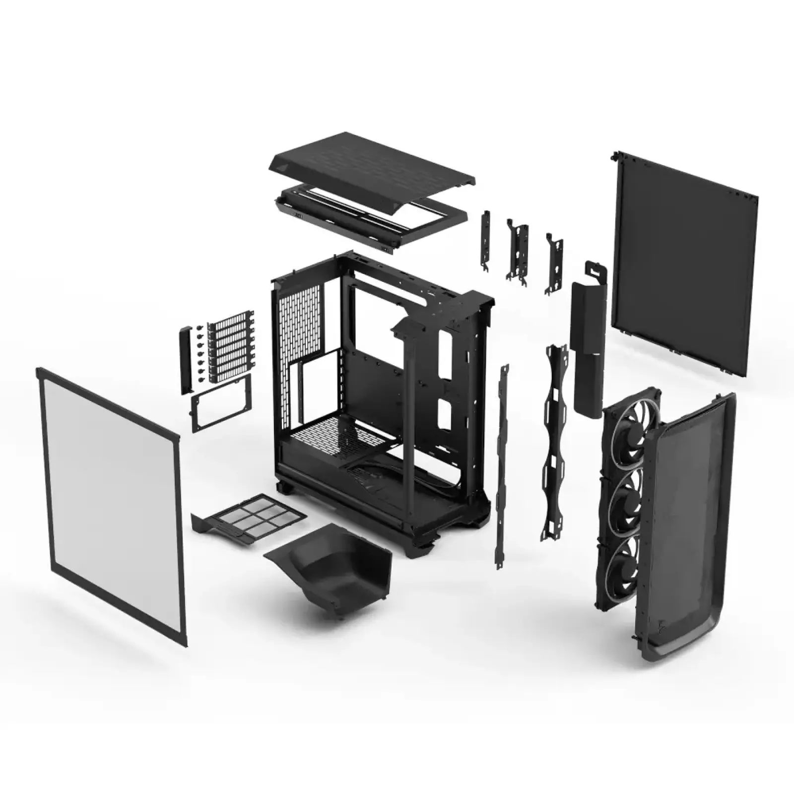 Корпус Fractal Design Meshify 3 Black RGB TG Light Tint Без БЖ (FD-C-MES3A-06) UA