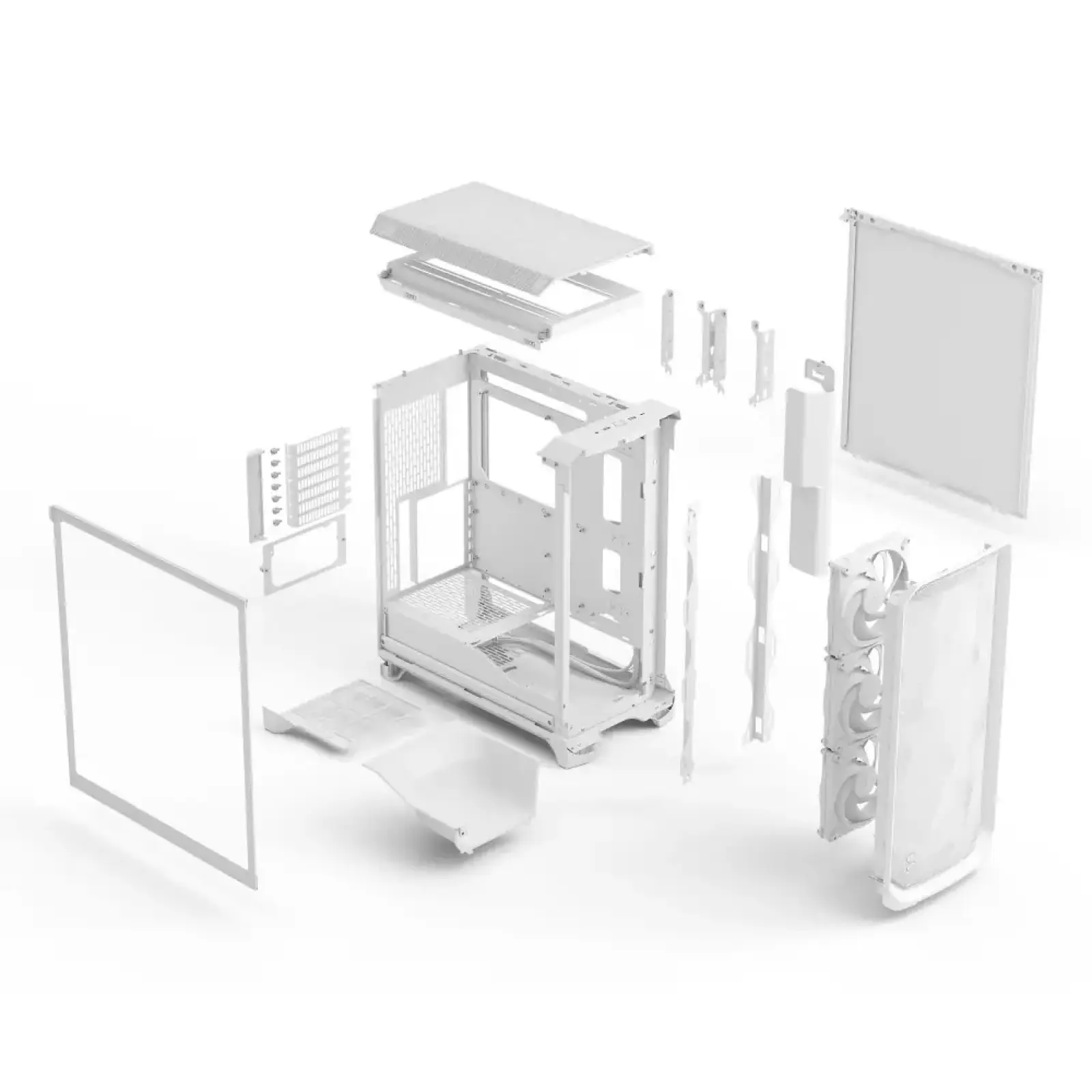 Корпус Fractal Design Meshify 3 TG Clear Tint White Без БП (FD-C-MES3A-04) UA