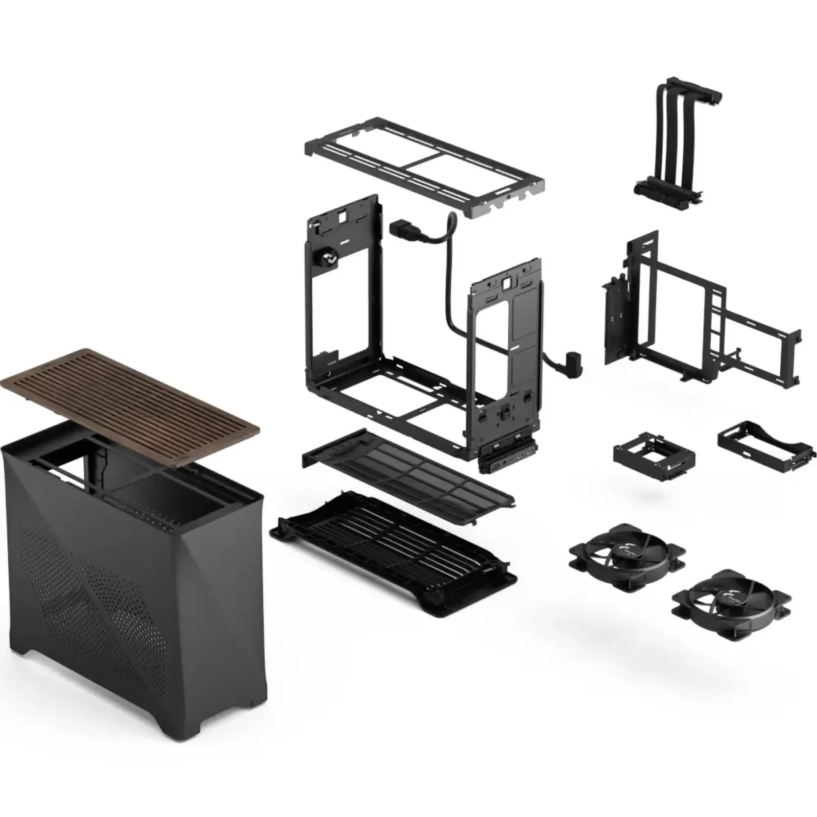 Корпус FRACTAL DESIGN mini-ITX без БЖ, чорний Era 2 Charcoal FD-C-ERA2N-02 UA