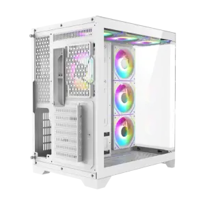Корпус GAMEMAX комп'ютерний Midi ATX без блока живлення X,M-ATX, ITX,Tempered Glass,Metal cover, USB2.0x1 HYPE-A White UA