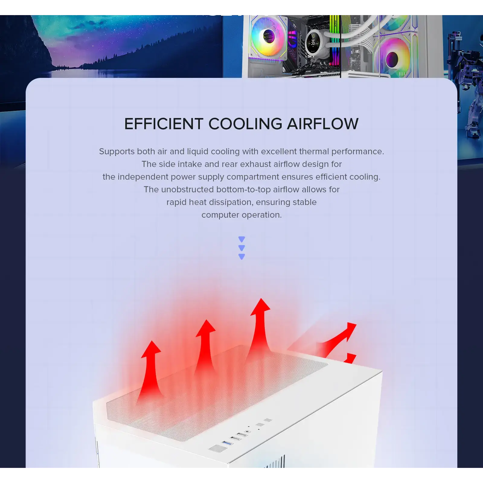 Корпус GAMEMAX комп'ютерний Midi ATX без блока живлення X,M-ATX, ITX,Tempered Glass,Metal cover, USB2.0x1 HYPE-A White UA