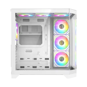 Корпус GAMEMAX комп'ютерний Midi ATX без блока живлення X,M-ATX, ITX,Tempered Glass,Metal cover, USB2.0x1 HYPE-A White UA