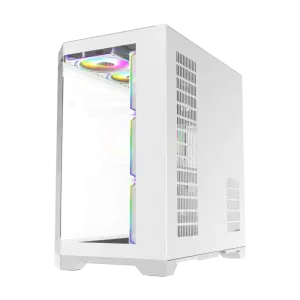 Корпус GAMEMAX комп'ютерний Midi ATX без блока живлення X,M-ATX, ITX,Tempered Glass,Metal cover, USB2.0x1 HYPE-A White UA