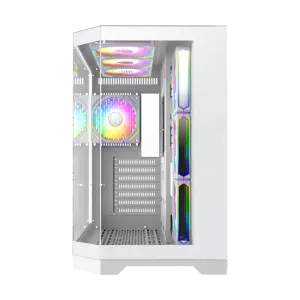 Корпус GAMEMAX комп'ютерний Midi ATX без блока живлення X,M-ATX, ITX,Tempered Glass,Metal cover, USB2.0x1 HYPE-A White UA