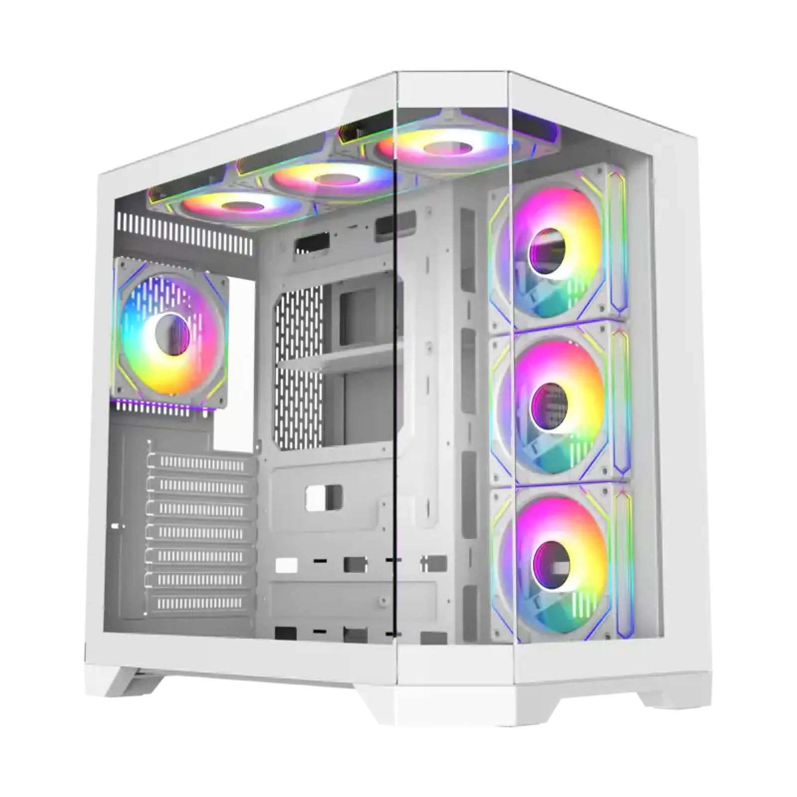 Корпус GAMEMAX комп'ютерний Midi ATX без блока живлення X,M-ATX, ITX,Tempered Glass,Metal cover, USB2.0x1 HYPE-A White UA