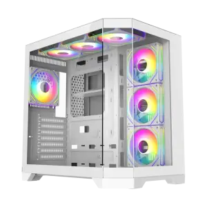 Корпус GAMEMAX комп'ютерний Midi ATX без блока живлення X,M-ATX, ITX,Tempered Glass,Metal cover, USB2.0x1 HYPE-A White UA