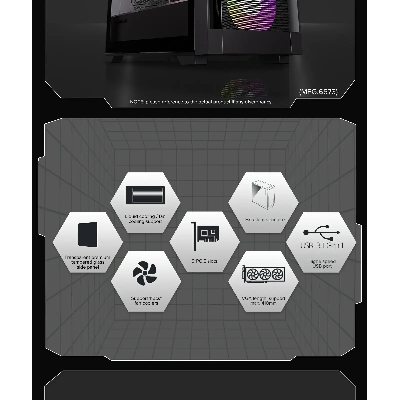 Корпус GAMEMAX Micro ATX без блока живлення , ABS пластик, сітка,закалене склоM-ATX, ITX, ABS, Mesh,Tempered Defender MB UA