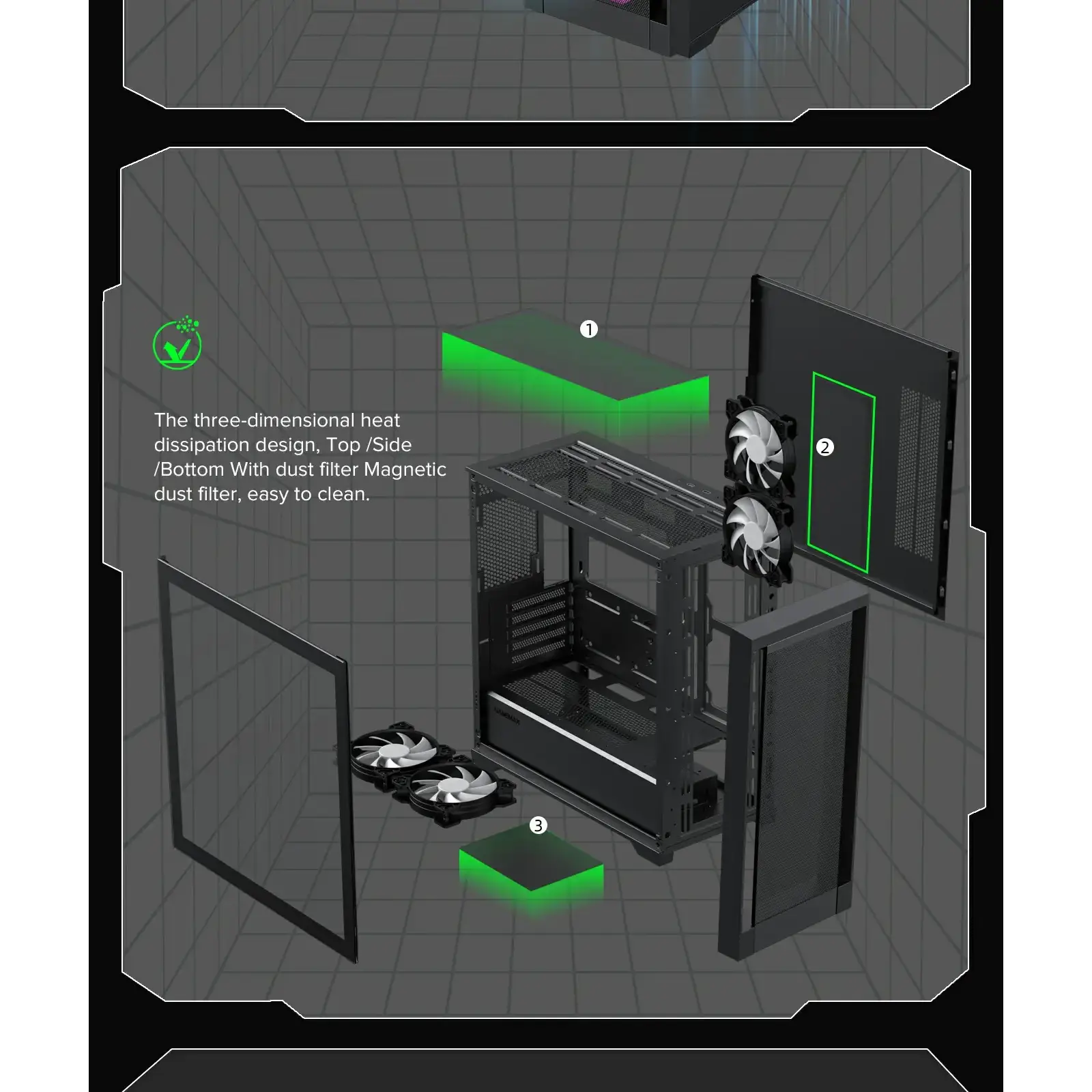 Корпус GAMEMAX Micro ATX без блока живлення , ABS пластик, сітка,закалене склоM-ATX, ITX, ABS, Mesh,Tempered Defender MB UA