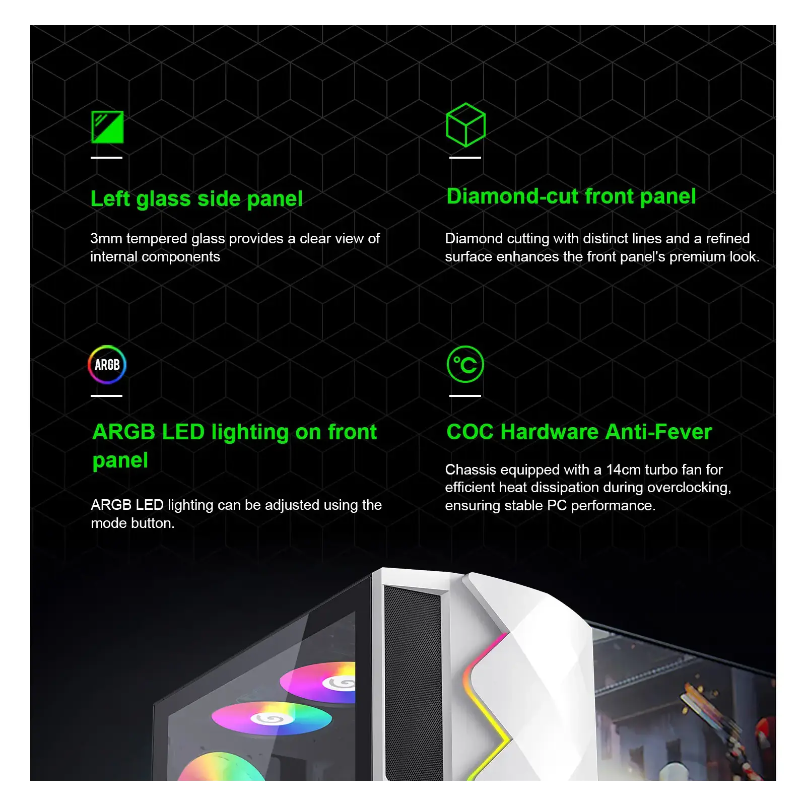 Корпус Gamemax White Diamond CP б/БЖ UA