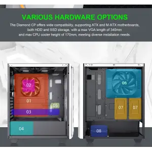 Корпус Gamemax White Diamond CP б/БЖ UA