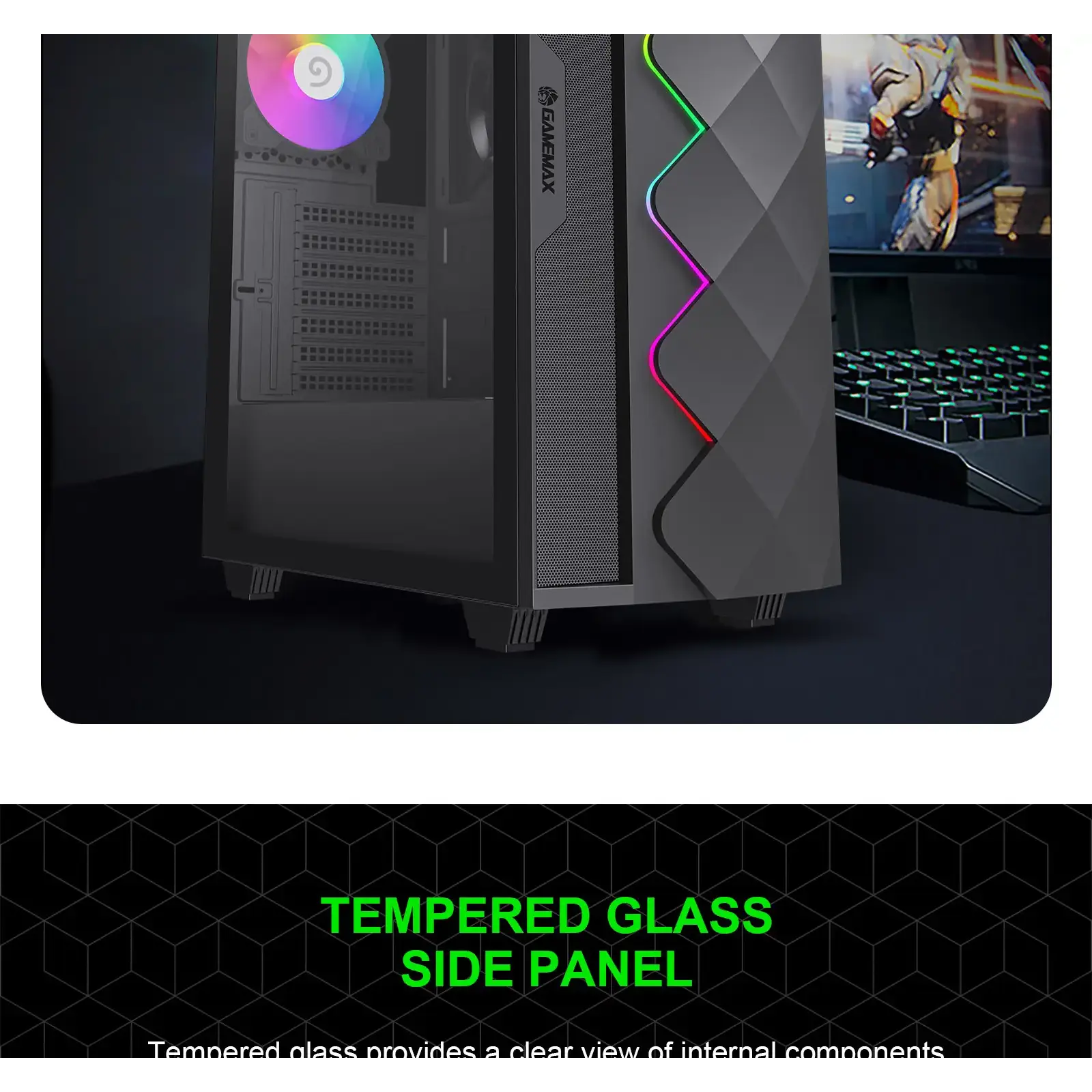 Корпус Gamemax Black Diamond CP б/БП UA