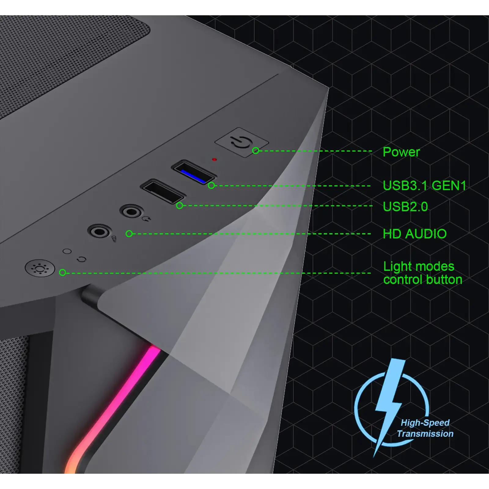 Корпус Gamemax Black Diamond CP б/БП UA