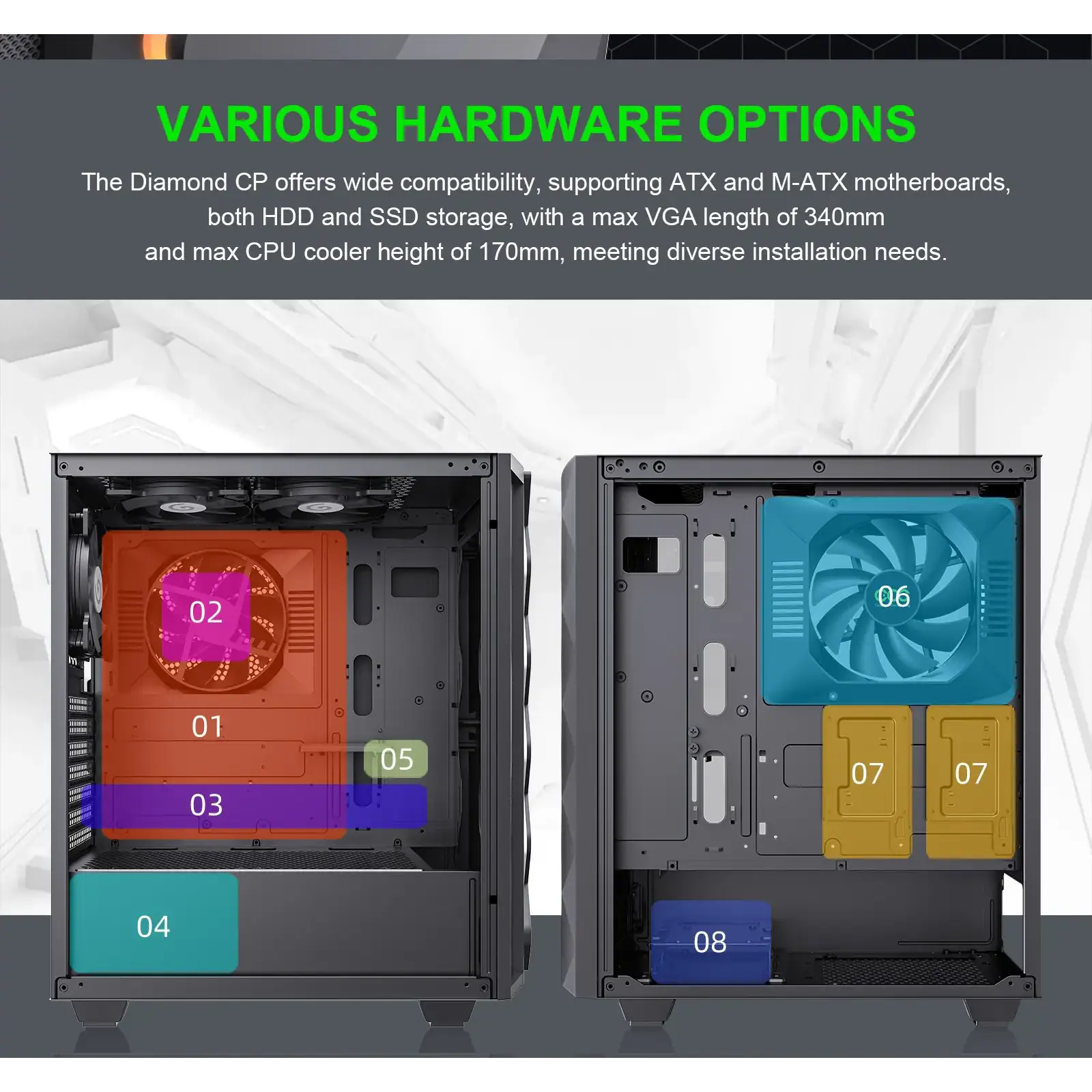 Корпус Gamemax Black Diamond CP б/БП UA