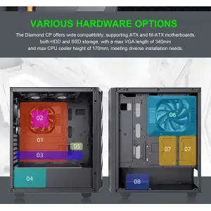 Корпус Gamemax Black Diamond CP б/БЖ UA