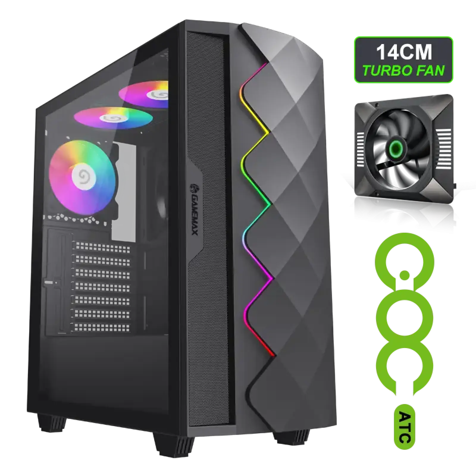 Корпус Gamemax Black Diamond CP б/БП UA