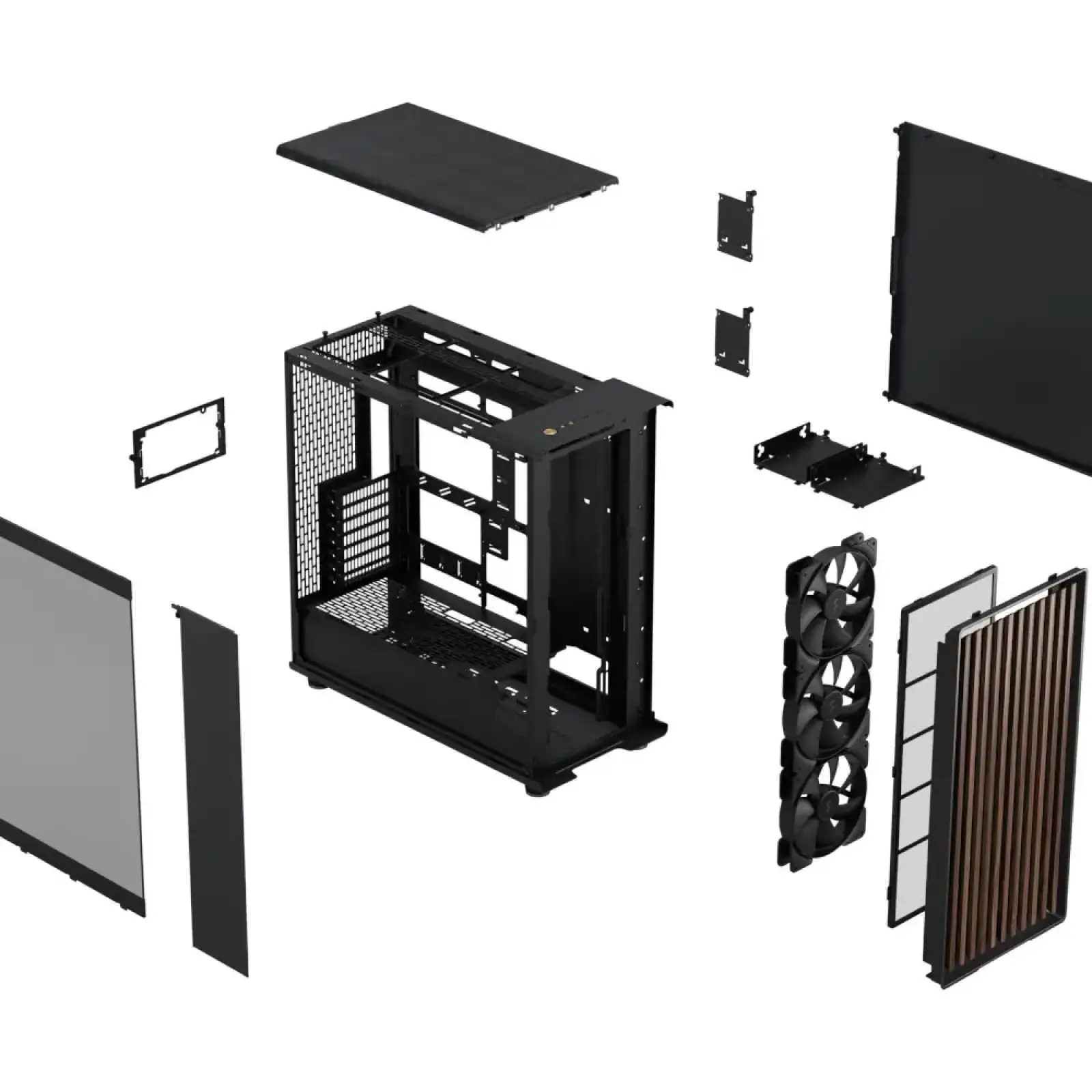 Корпус FRACTAL DESIGN E-ATX без БЖ, чорний, скло, підтримка BTF North XL RC Charcoal Black TG Dark FD-C-NOR1X-05 UA
