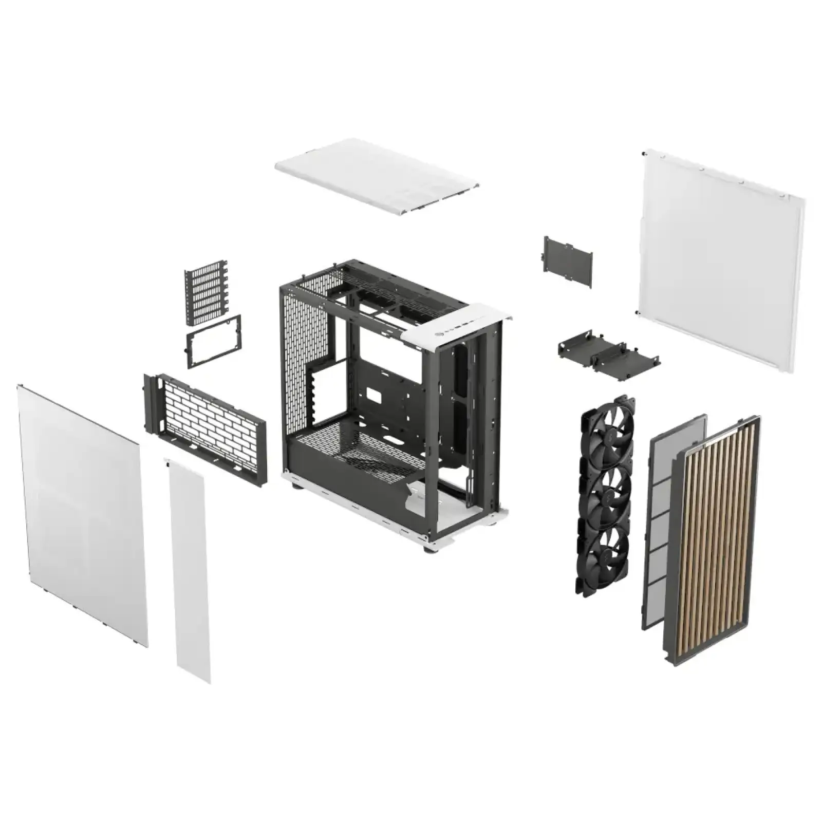 Корпус FRACTAL DESIGN E-ATX без БЖ, білий, скло, підтримка BTF North XL RC Chalk White TG Clear FD-C-NOR1X-06 UA