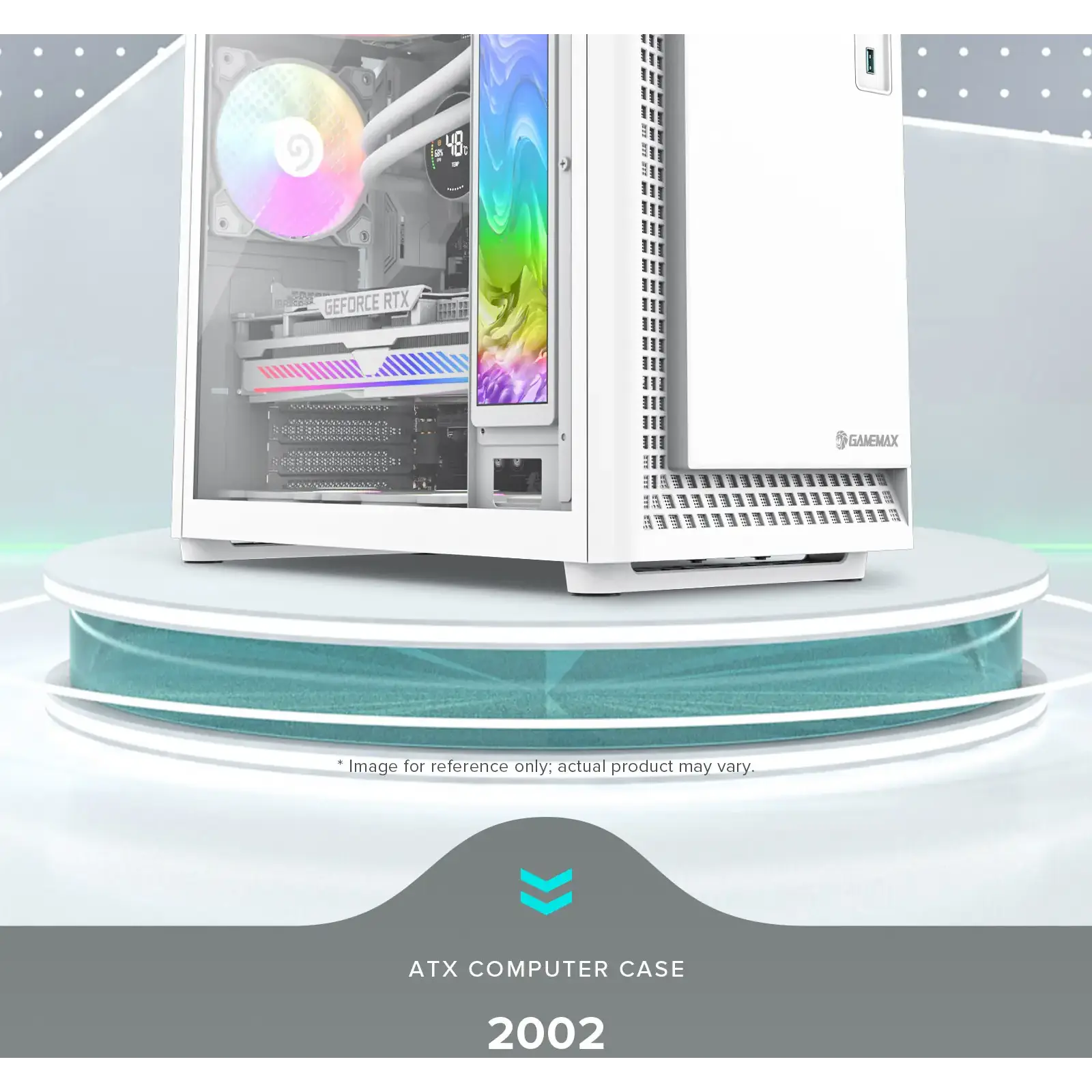 Корпус GAMEMAX комп'ютерний Midi ATX без блока живлення ATX,M-ATX,ITX,ABS ,Mesh,USB3.0x2,Type-C(Gen2) P30 WH UA