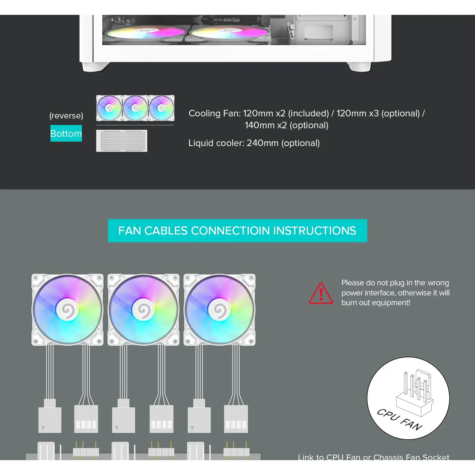 Корпус GAMEMAX комп'ютерний Midi ATX без блока живлення ATX,M-ATX,ITX,ABS ,Mesh,USB3.0x2,Type-C(Gen2) P30 WH UA