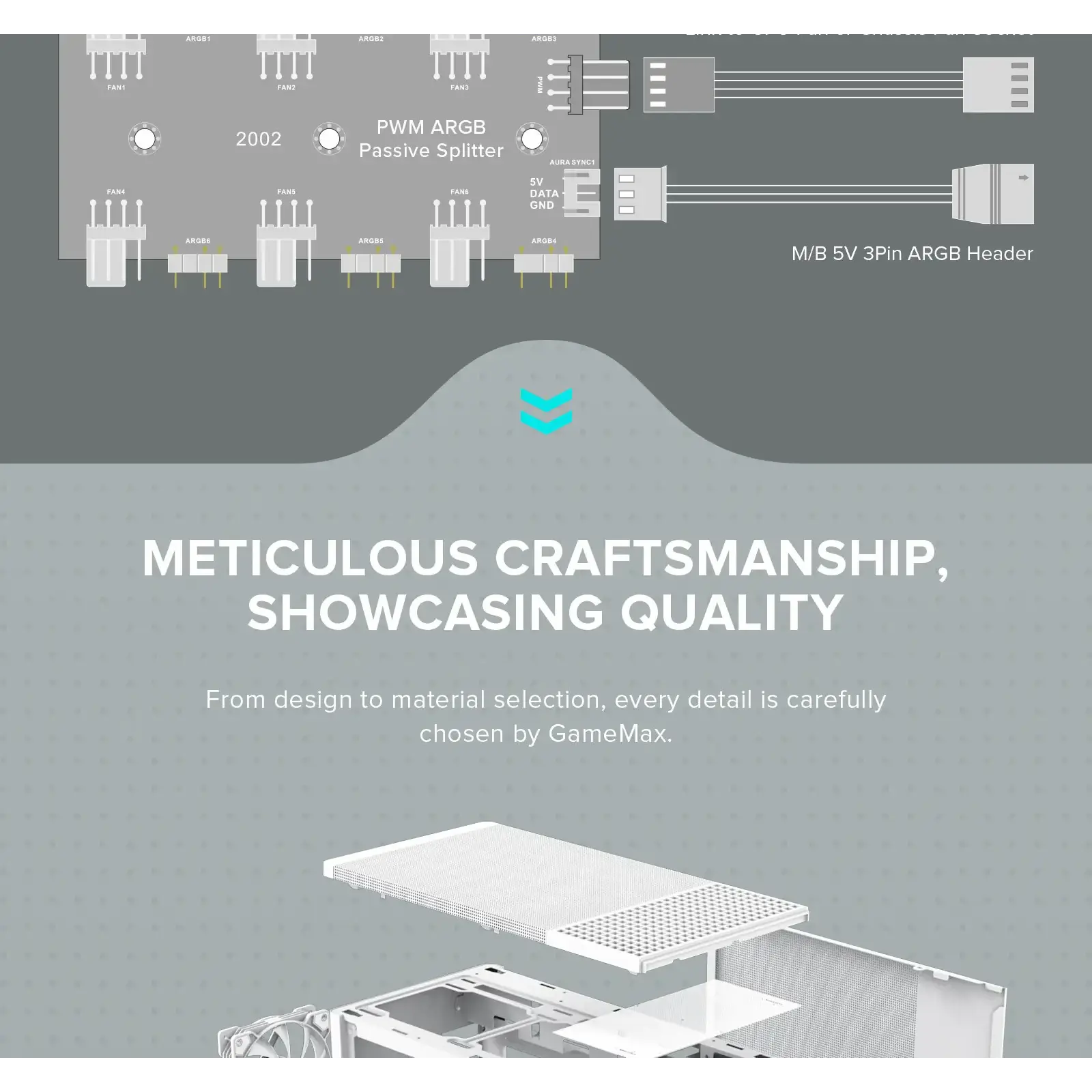 Корпус GAMEMAX комп'ютерний Midi ATX без блока живлення ATX,M-ATX,ITX,ABS ,Mesh,USB3.0x2,Type-C(Gen2) P30 WH UA